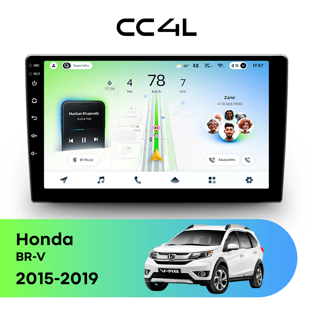 Магнитола TEYES CC4L 6/64 9" для Honda BR-V 2015-2019