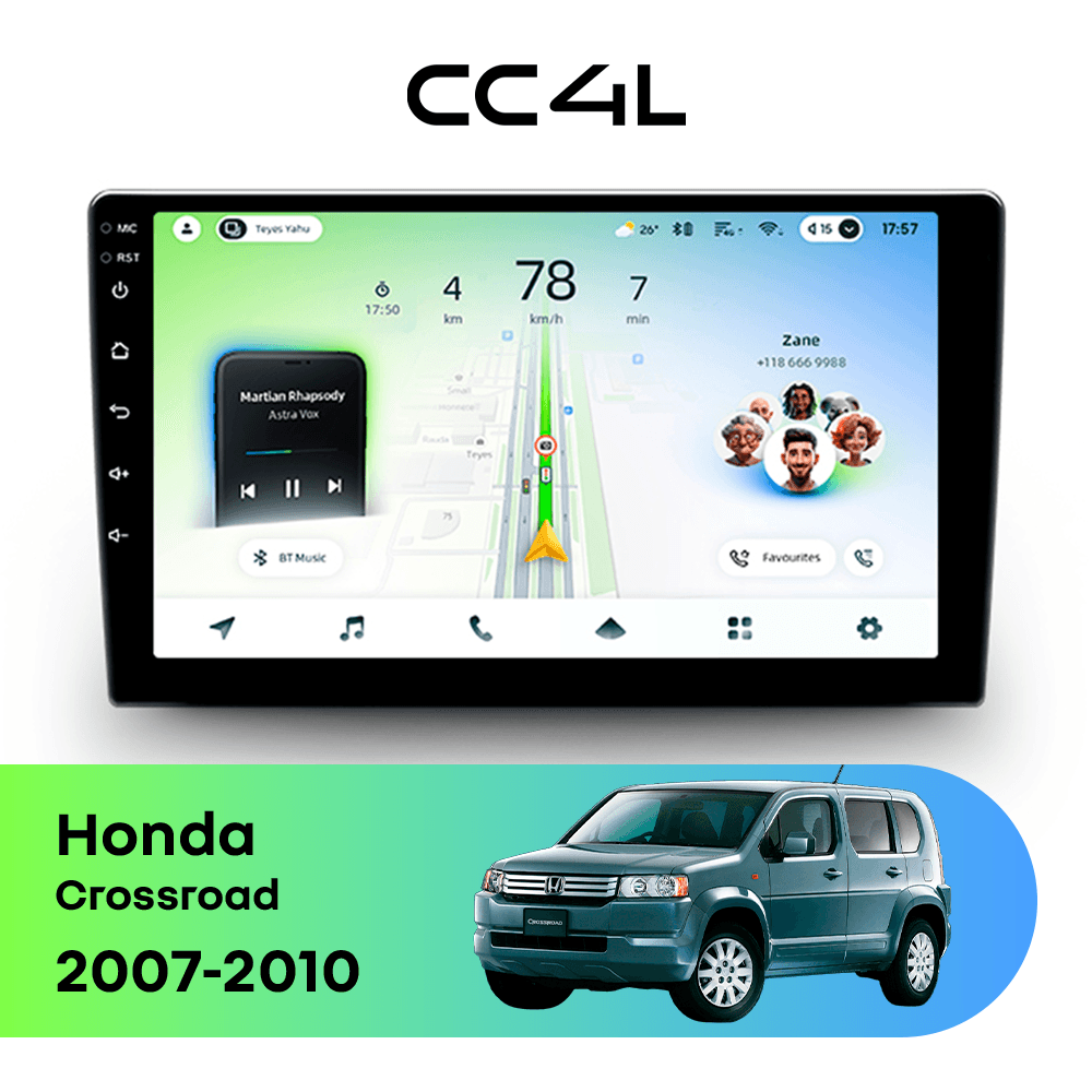 Магнитола TEYES CC4L 6/64 9" для Honda Crossroad 2007-2010