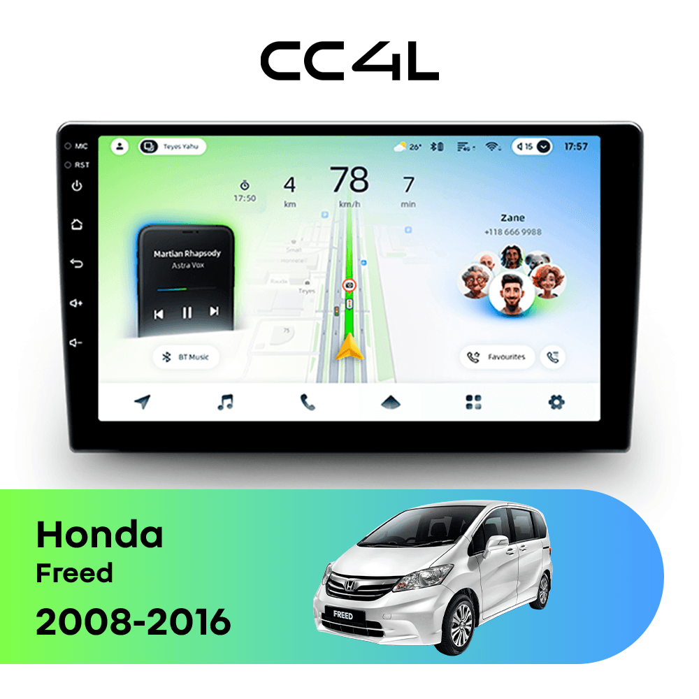 Магнитола TEYES CC4L 6/64 9" для Honda Freed 2016-2023