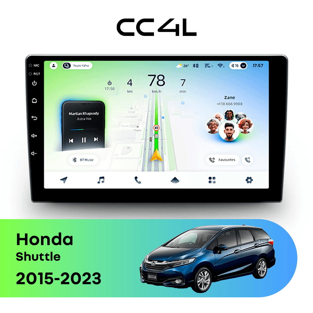 Магнитола TEYES CC4L 6/64 9" для Honda Shuttle 2015-2023