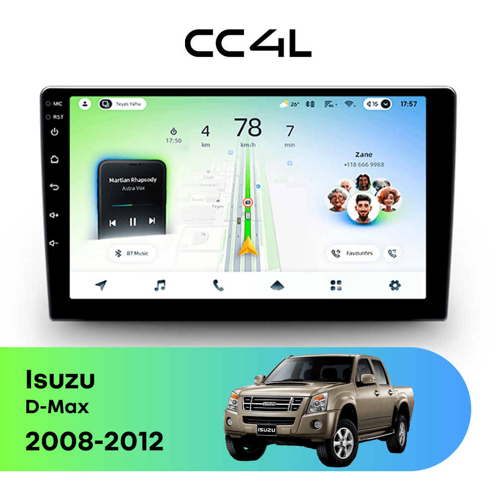 Магнитола TEYES CC4L 6/64 9" для Isuzu D-Max 2017-2020