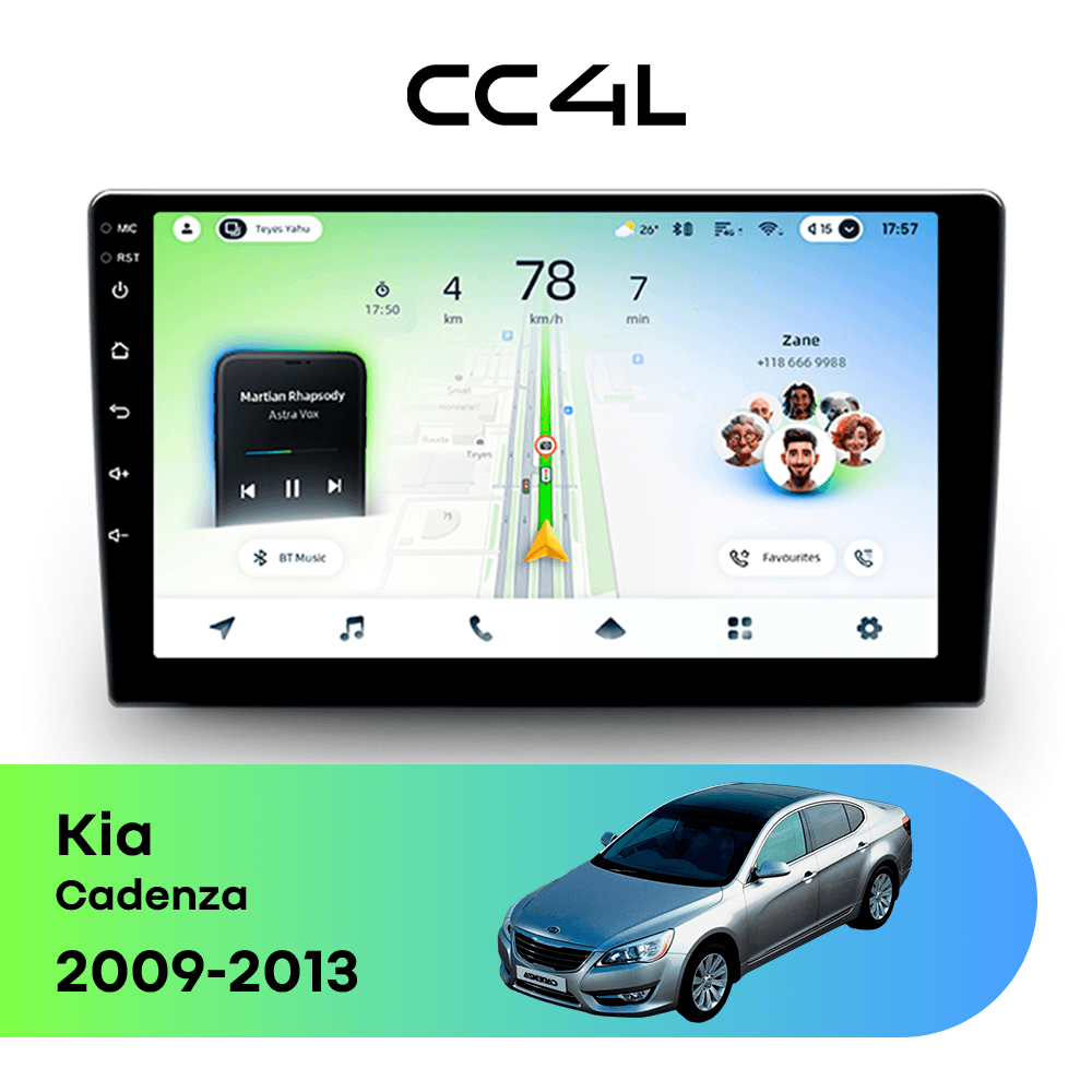 Магнитола TEYES CC4L 6/64 9" для Kia Cadenza 2009-2013