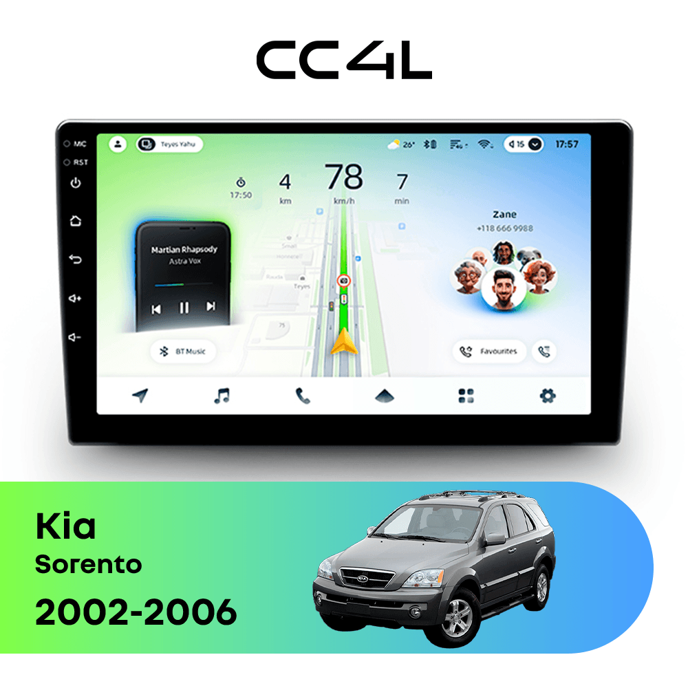 Магнитола TEYES CC4L 6/64 9" для Kia Sorento 2020-2023
