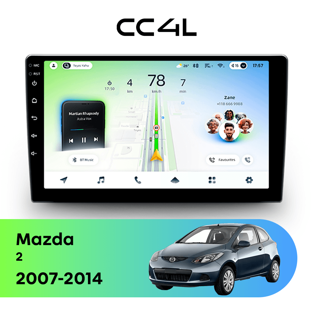 Магнитола TEYES CC4L 6/64 9" для Mazda Demio 2002-2007