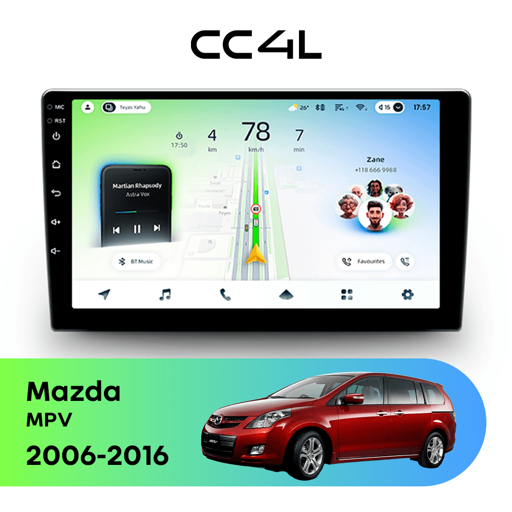 Магнитола TEYES CC4L 6/64 9" для Mazda MPV 2006-2016
