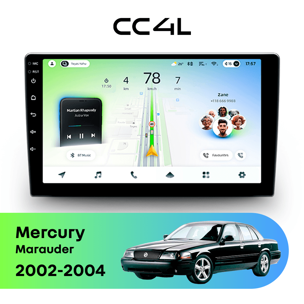 Магнитола TEYES CC4L 6/64 9" для Mercury Marauder 2002-2004