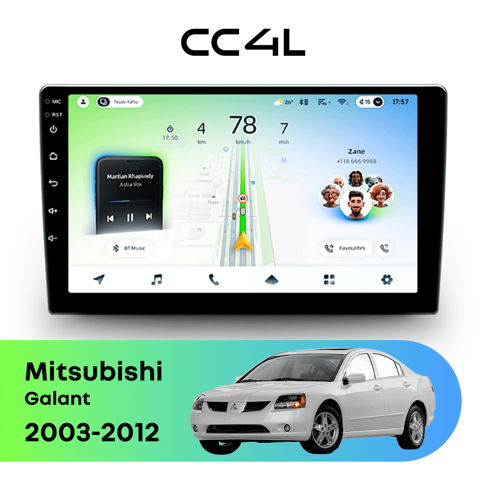 Магнитола TEYES CC4L 6/64 9" для Mitsubishi Grunder 2003-2012