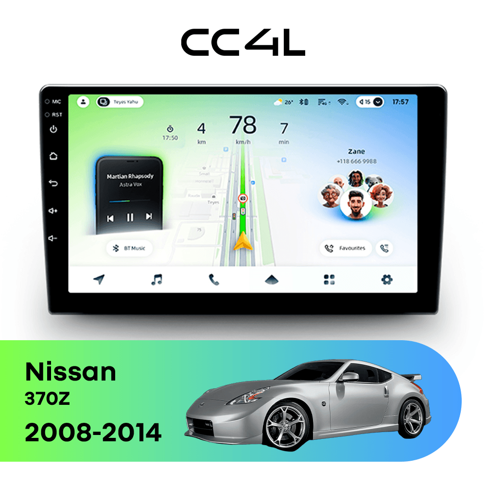 Магнитола TEYES CC4L 6/64 9" для Nissan 370Z 2008-2014