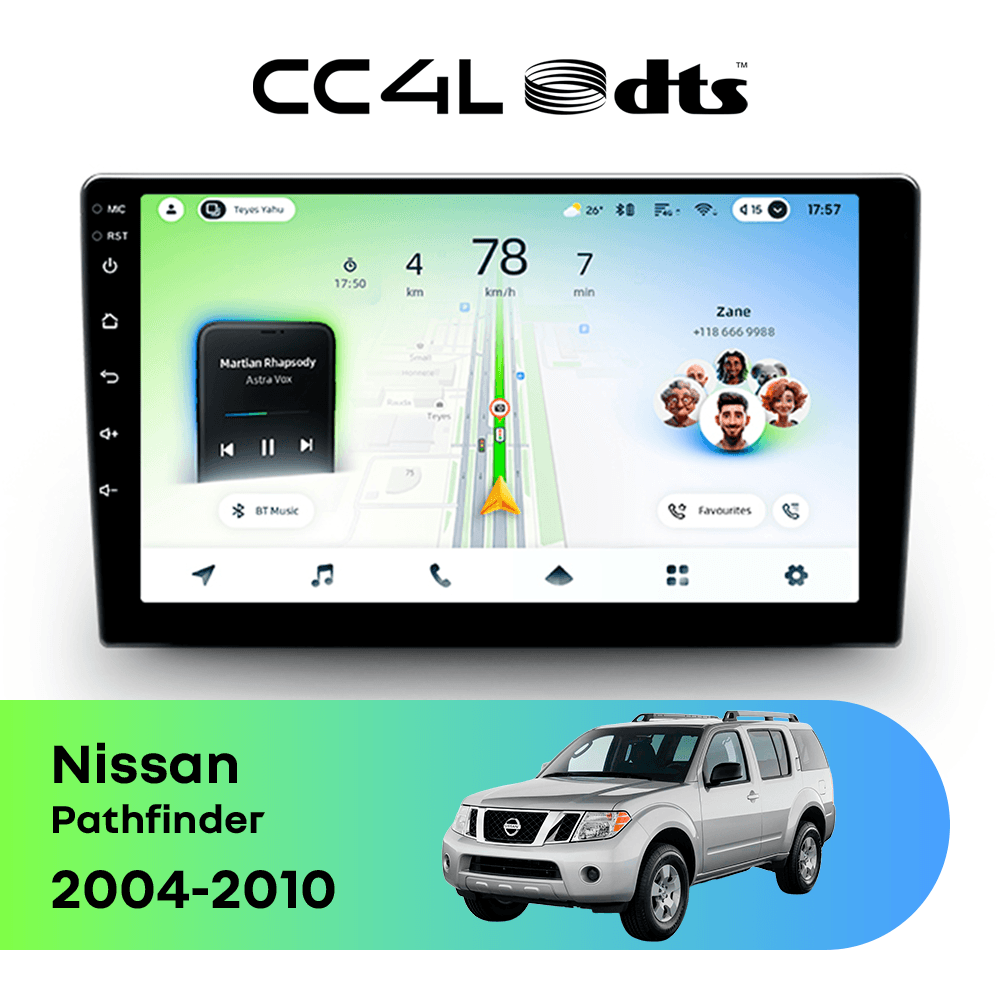 Магнитола TEYES CC4L 6/64 9" для Nissan Pathfinder 2012-2017