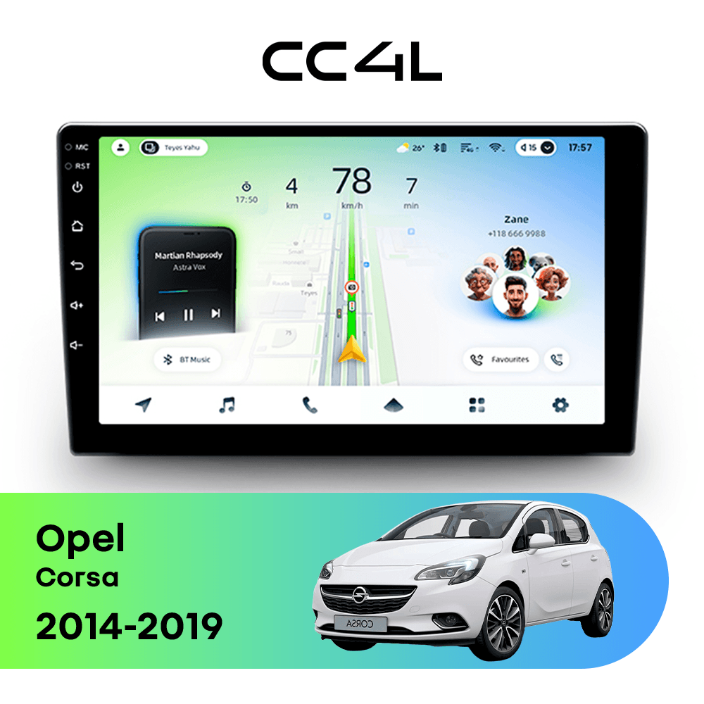 Магнитола TEYES CC4L 6/64 9" для Opel Corsa 2000-2010