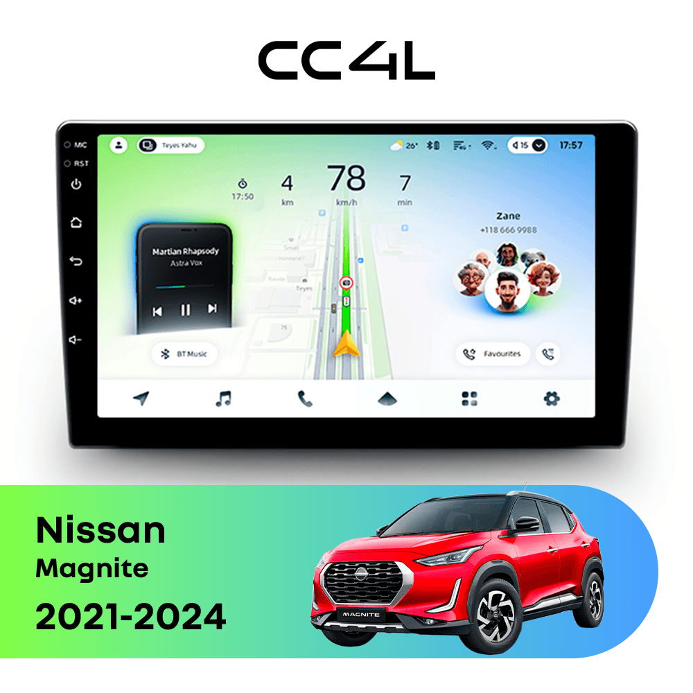 Магнитола TEYES CC4L 6/64 9" для Renault Triber 2019-2023