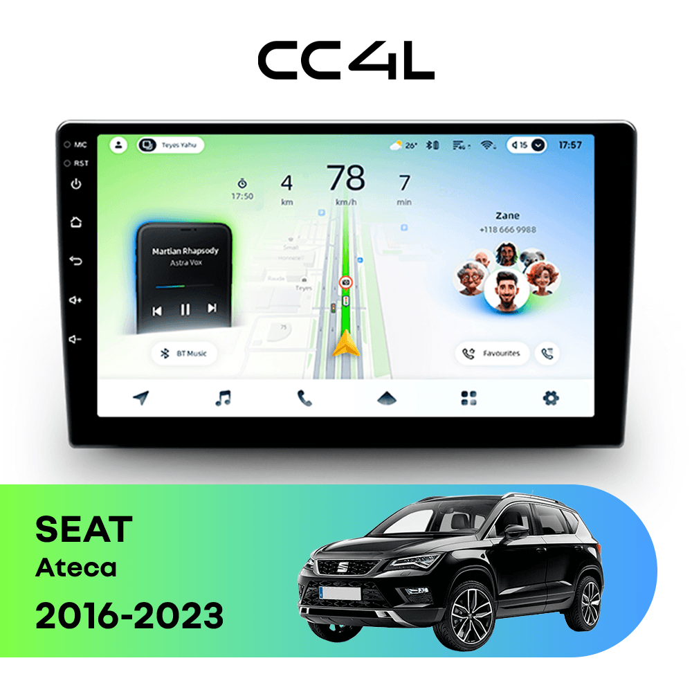 Магнитола TEYES CC4L 6/64 9" для SEAT Leon Cupra 2016-2020