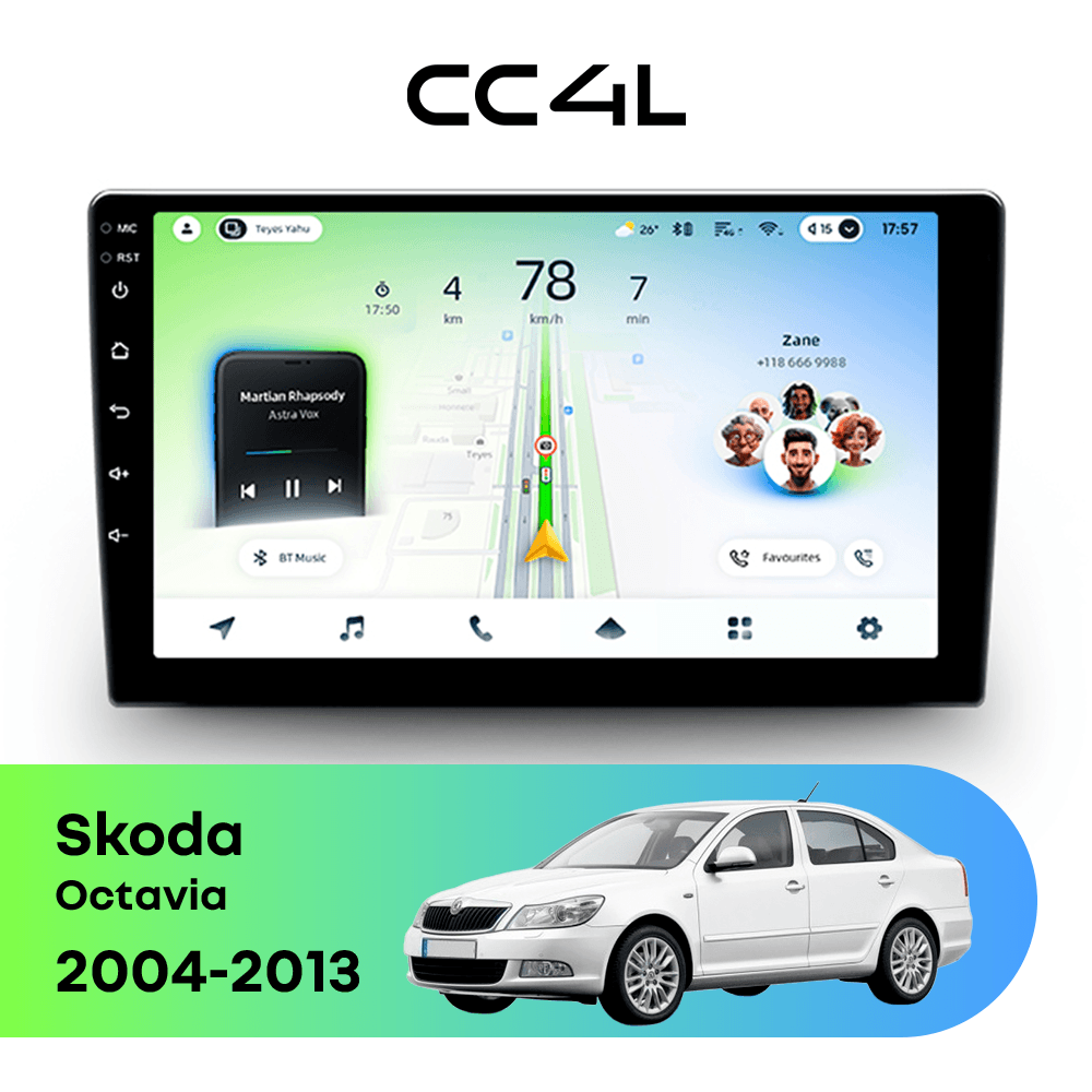 Магнитола TEYES CC4L 6/64 9" для Skoda Yeti 2009-2018