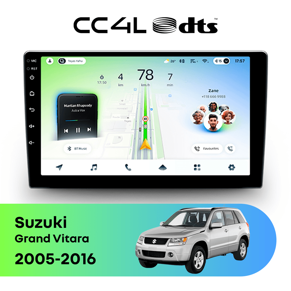 Магнитола TEYES CC4L 6/64 9" для Suzuki Grand Vitara 1998-2005