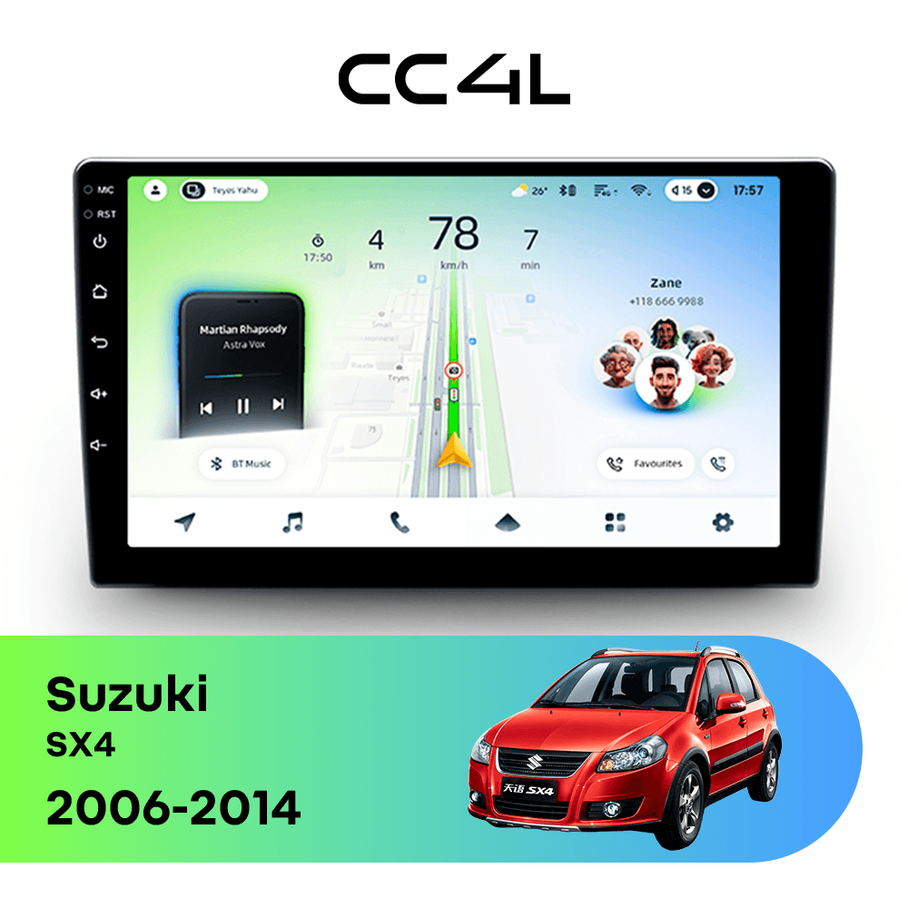Магнитола TEYES CC4L 6/64 9" для Suzuki SX4 2013-2016