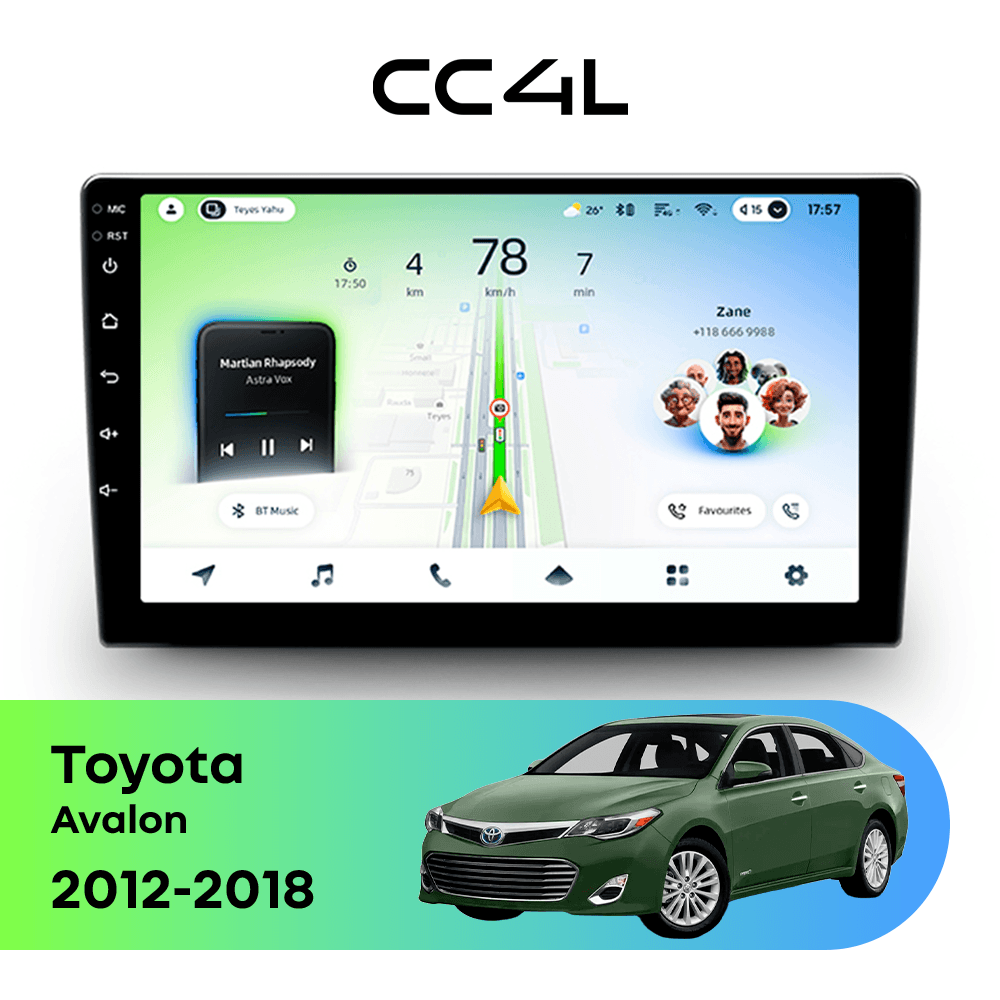 Магнитола TEYES CC4L 6/64 9" для Toyota Avalon 2012-2018