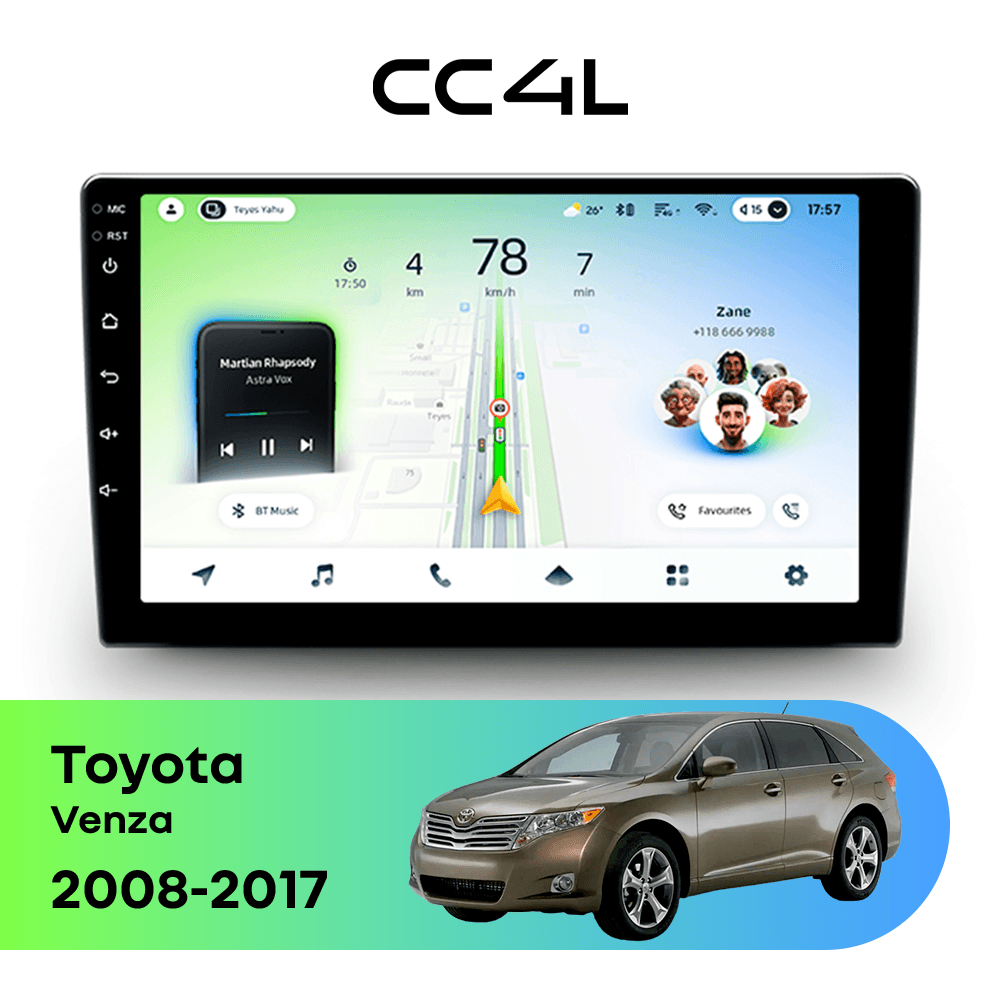 Магнитола TEYES CC4L 6/64 9" для Toyota Venza 2008-2017
