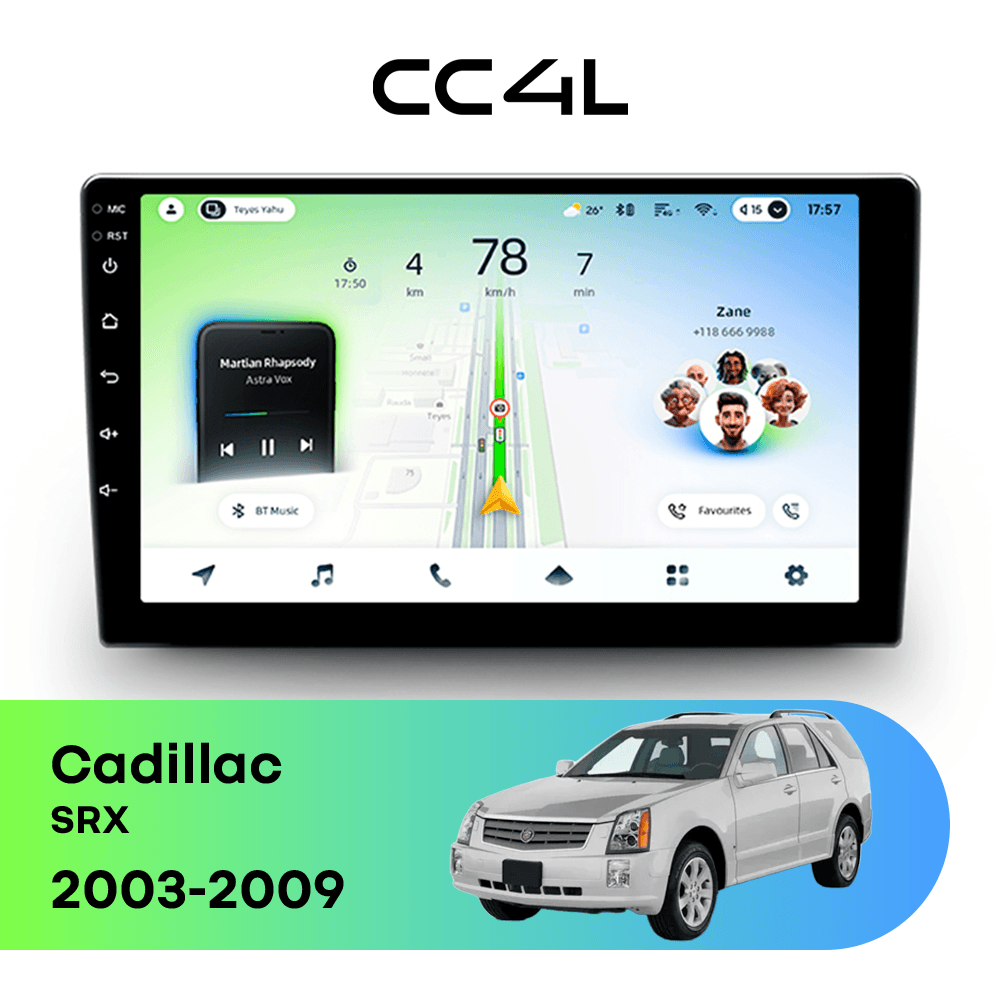 Магнитола TEYES CC4L 6/64 10.2" для Cadillac SRX 2003-2009