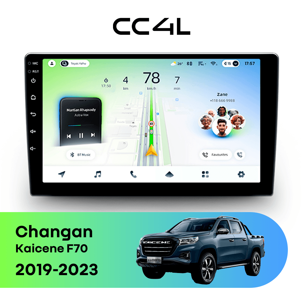 Магнитола TEYES CC4L 6/64 10.2" для Changan Kaicene F70 2019-2023