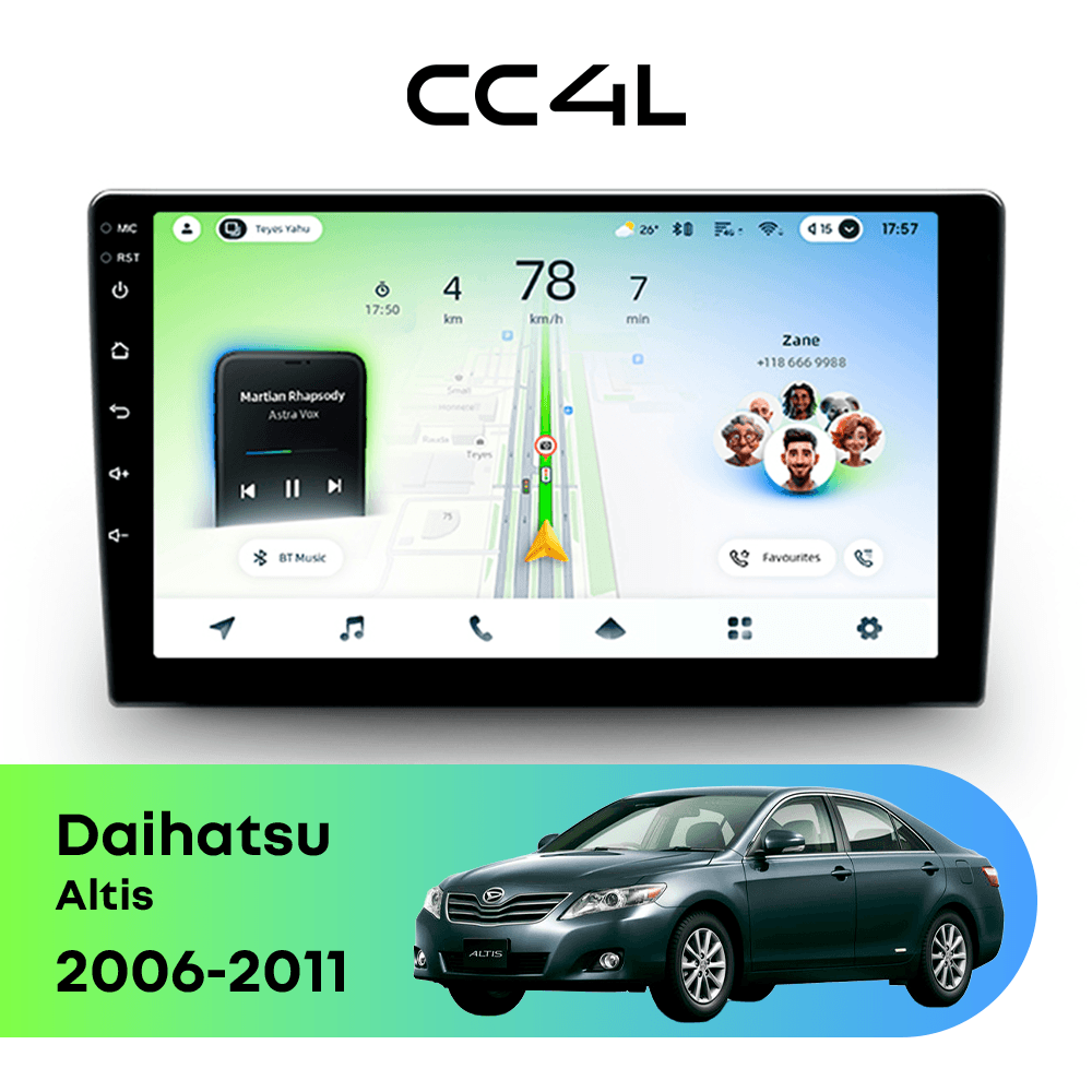 Магнитола TEYES CC4L 6/64 10.2" для Daihatsu Altis 2006-,201