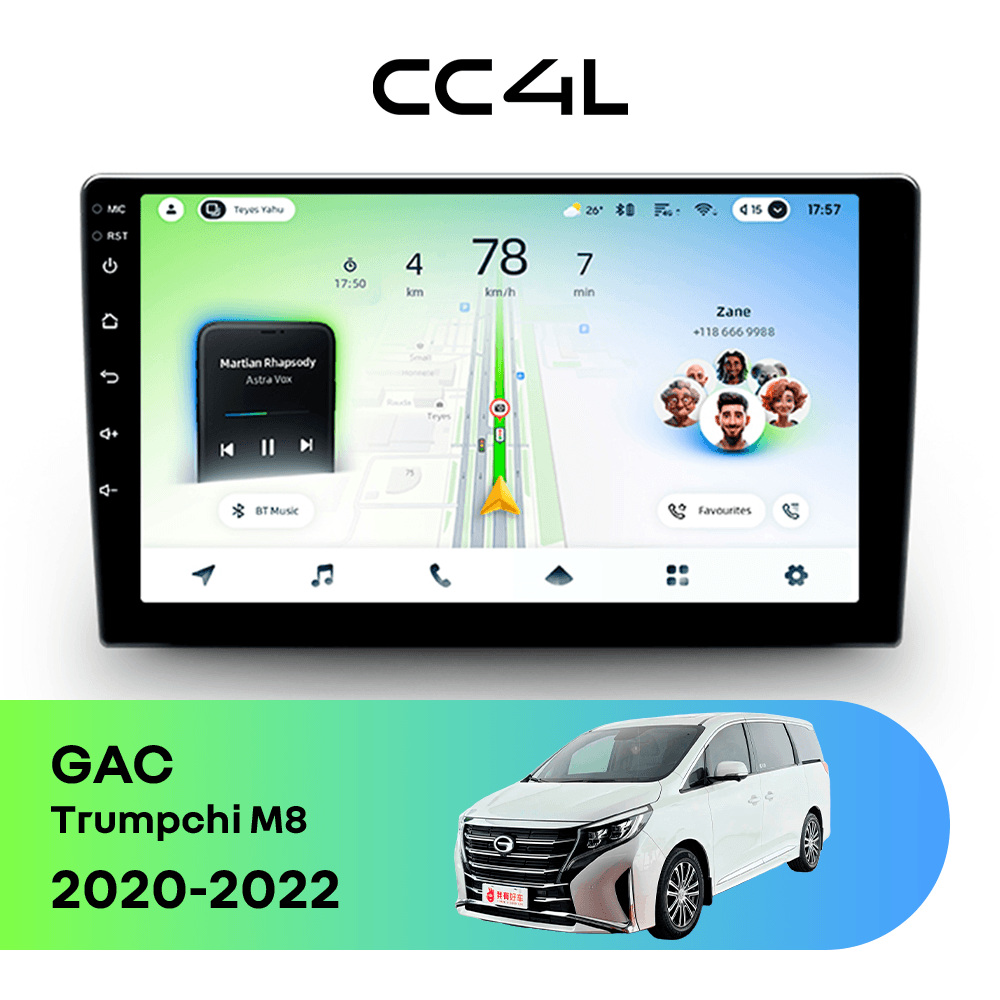 Магнитола TEYES CC4L 6/64 10.2" для GAC Trumpchi M8 2020-2022