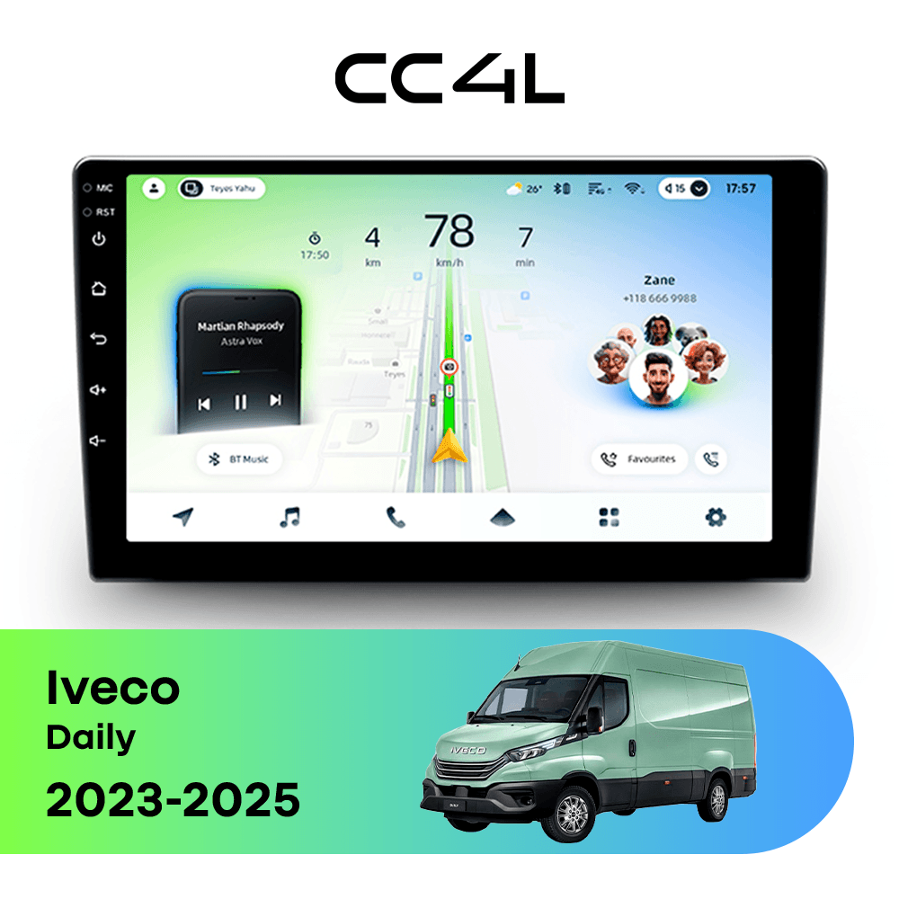 Магнитола TEYES CC4L 6/64 10.2" для Iveco Daily 2023-2025