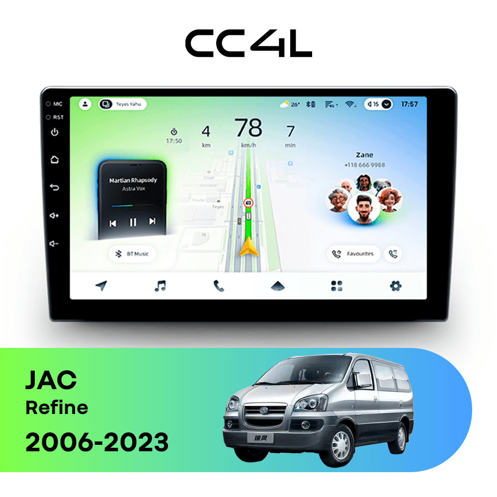 Магнитола TEYES CC4L 6/64 10.2" для JAC Refine E3 M3 2022-2024