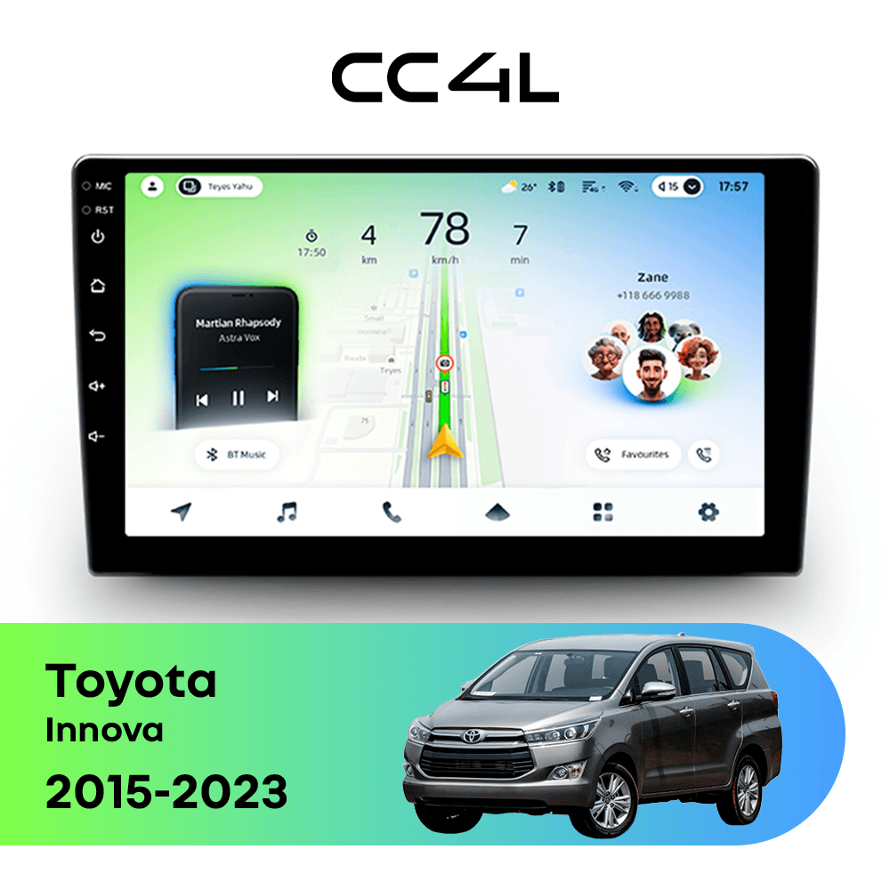 Магнитола TEYES CC4L 6/64 10.2" для Toyota Innova 2015-2023