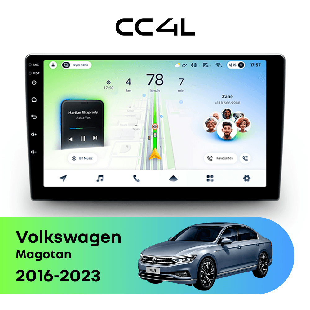 Магнитола TEYES CC4L 6/64 10.2" для Volkswagen Magotan 2016-2023