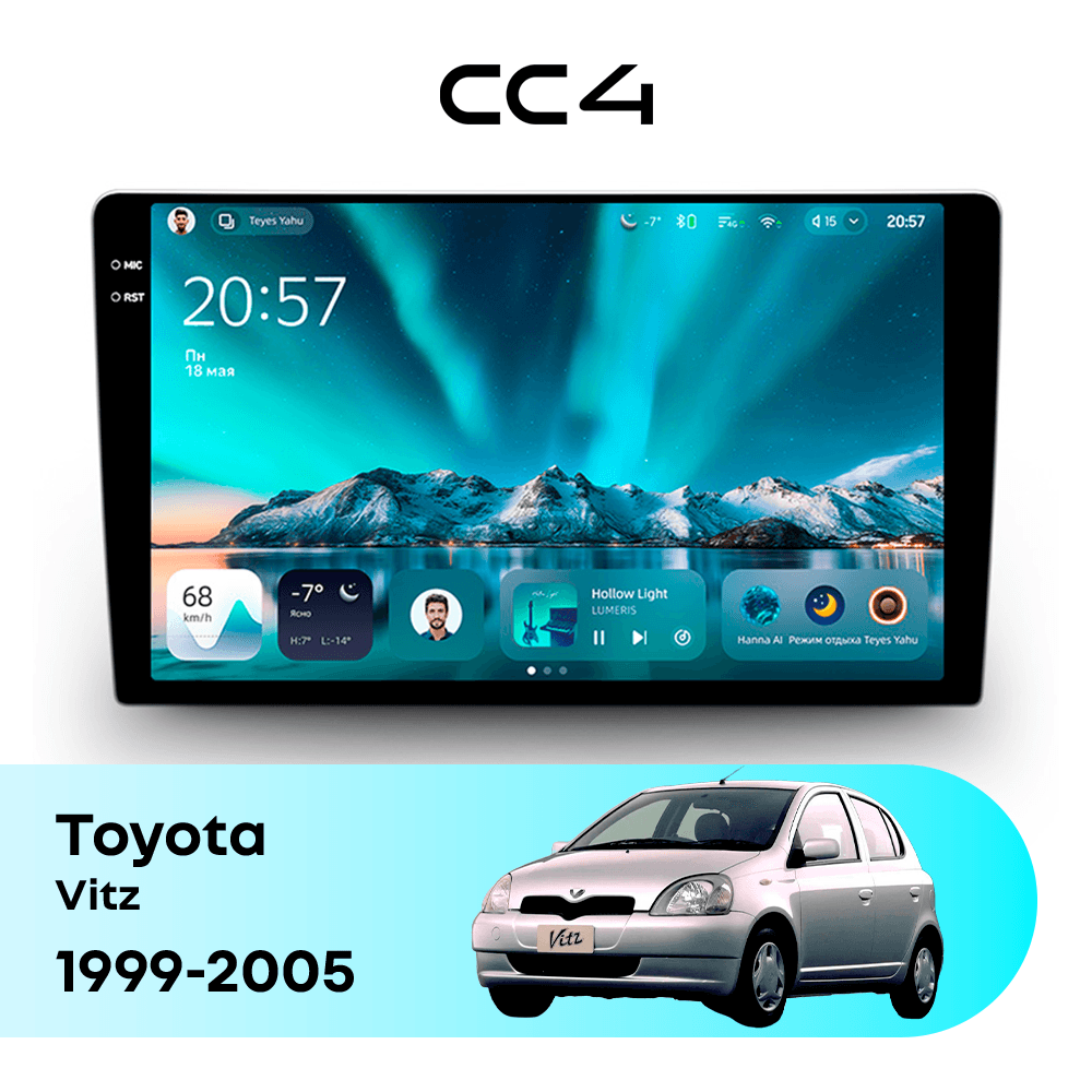 Магнитола TEYES CC4 6/64 9.2" для Toyota Vitz 2014-2016