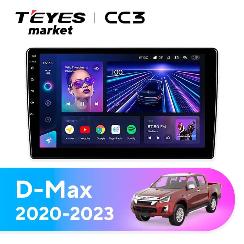Головное устройство TEYES CC3 4/64 9" для Isuzu D-Max 2017-2020