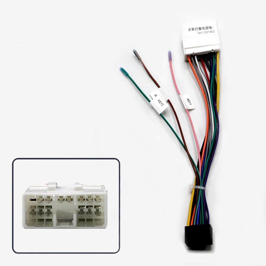 Разъем-переходник 16 pin для подключения Android магнитолы для SUBARU 2000+ (короткая)