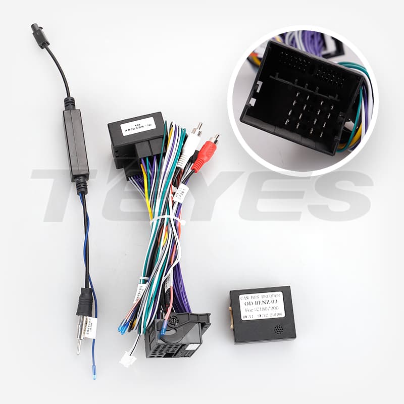 Разъем-переходник 16 pin для подключения Android магнитолы для MERCEDES BENZ W204 (CANBUS)