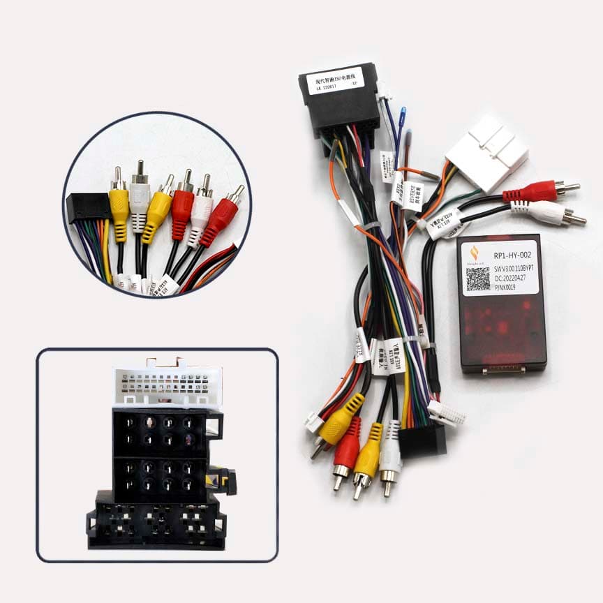Проводка питания ISO (4RCA + под Can + камера x2 + белая) для Hyundai / Kia